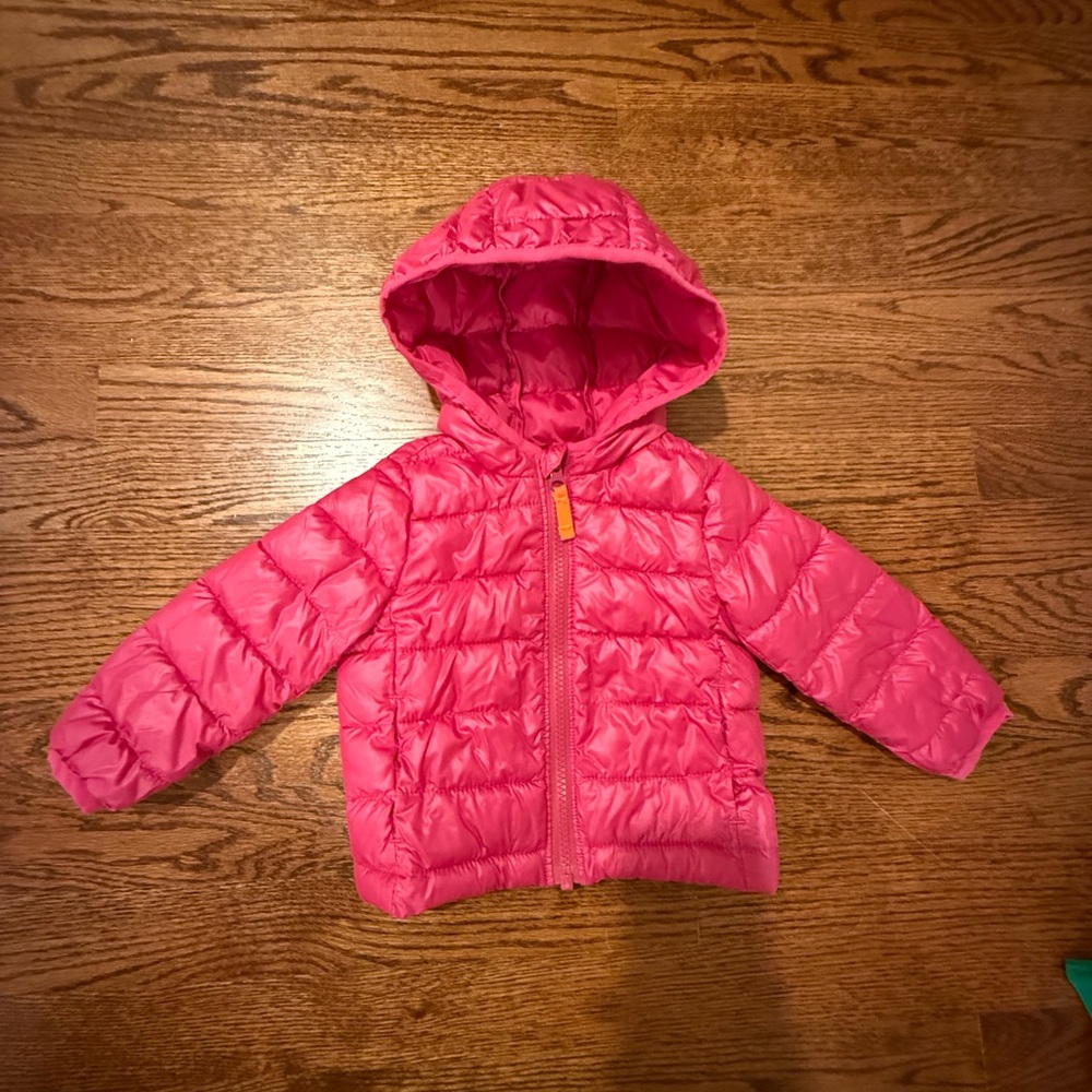 Primary Pink Puffer Coat 6-12 Months